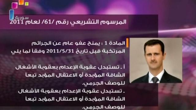 Le président syrien décrète une amnistie générale