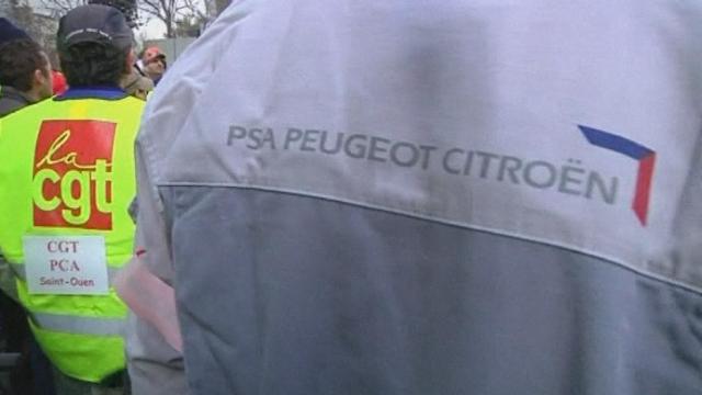 Séquences choisies - Les employés de Peugeot protestent