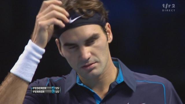 Tennis / Masters: Superbe volée de Roger Federer passablement accroché par David Ferrer durant ce premier set