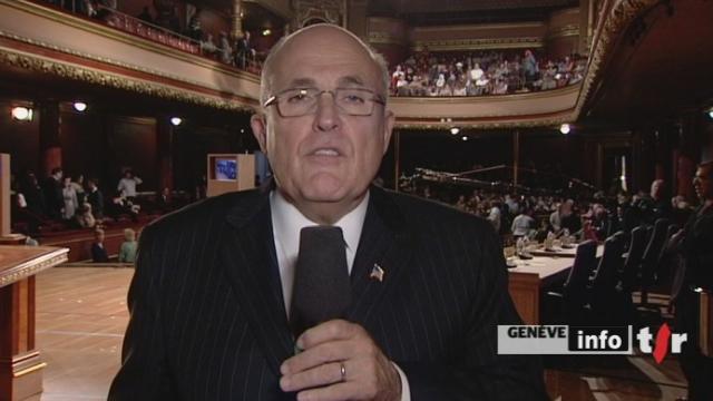 Sécurité: entretien avec Rudolph Giuliani, ancien maire de New York, en direct de Genève