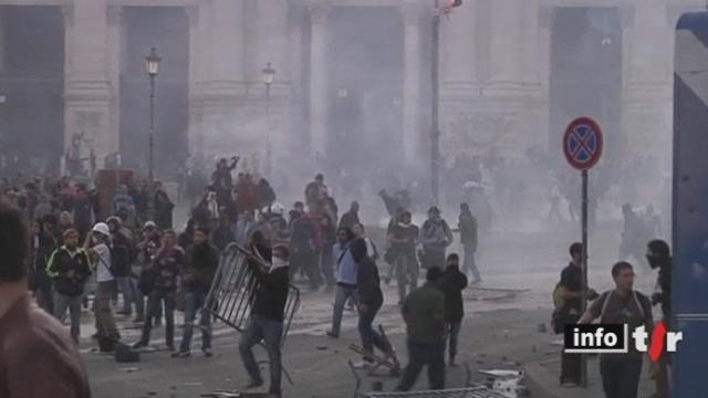 Mouvement des indignés: septante personnes ont été blessées lors des manifestations à Rome