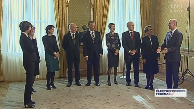 Photo de famille du nouveau Conseil fédéral