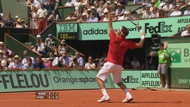 Tennis / Roland Garros (1/8 de finale): Wawrinka - Federer. 3e manche: Wawrinka réussit le break pour mener 2-0!