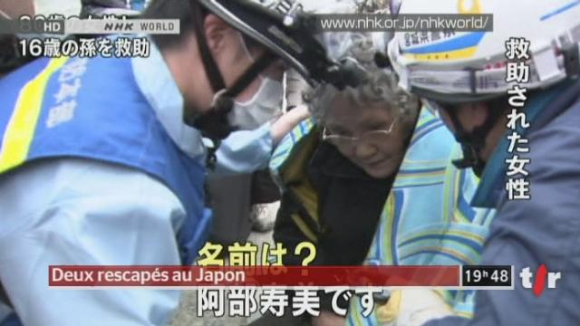Japon: deux rescapés ont été retrouvés sous les décombres neuf jours après la catastrophe