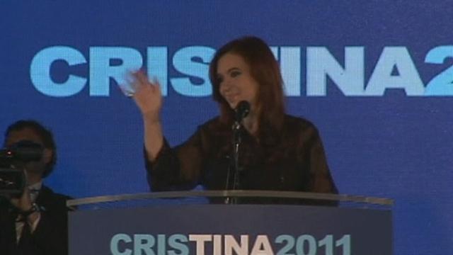 La présidente argentine Cristina Kirchner réélue