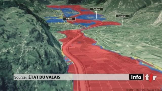 En Valais, la nouvelle carte des dangers des crues du Rhône suscite la polémique : 23 communes et 200 privés font opposition