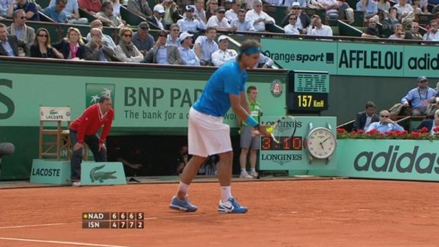 Tennis / Roland Garros (1er tour): tout se jouera entre Nadal et Isner au 5e set! Nadal remporte le quatrième set facilement 6-2
