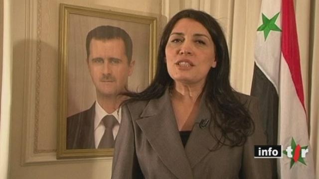 Lamia Chakkour, ambassadrice de Syrie à Paris dément l'annonce de sa démission apparue mardi sur la chaîne France 24