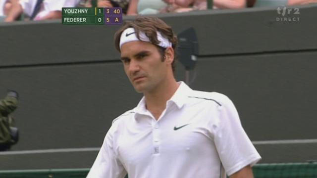 Tennis / Wimbledon / Federer-Youzhny: Federer remet les compteurs à 0 en s'imposant 6-3 dans le 2e set