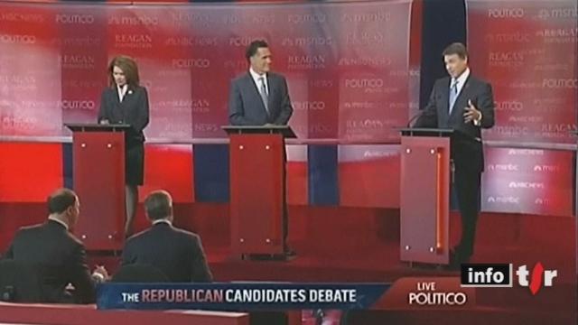 Etats-Unis: les candidats à la primaire républicaine en vue de l'élection présidentielle de 2012 se sont affrontés mercredi soir à la télévision