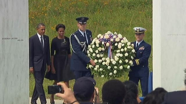 11 septembre: Barack Obama au mémorial de Shanksville