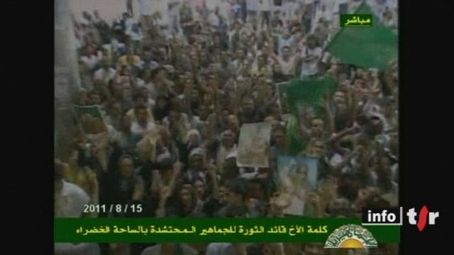 Libye: le colonel Kadhafi défie ses opposants dans un message audio diffusé par la télévision officielle