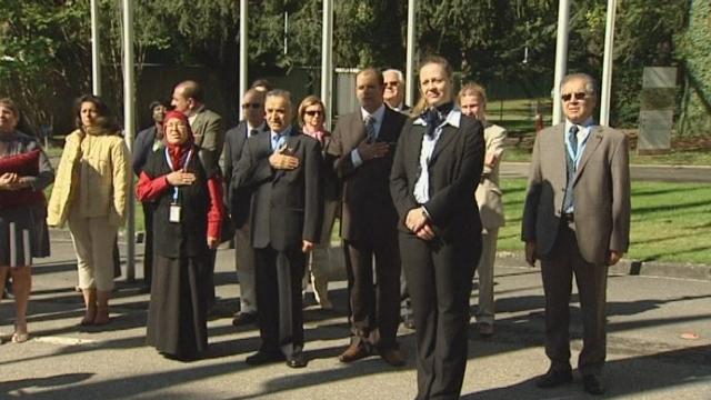 Séquences choisies - Le drapeau libyen à l'ONU