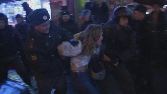 Manifestation de l'opposition dispersée à Moscou