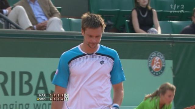 Tennis / Roland Garros (1er tour): Robin Söderlin (SUE) bat Ryan Harrington (USA) en 4 manches (6-1 6-7 6-3 7-5)