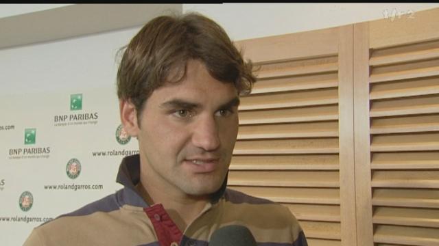 Tennis / Roland-Garros (1/16-finale): itw Roger Federer