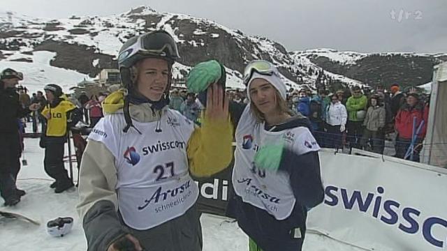 Snowboard Halfpipe/Coupe du Monde (Arosa): trois Suisses finissent sur le podium. Emmenés par leur leader Iouri Podlatchikov, Jan Scherrer et Pat Burgener offrent une belle journée au snow suisse