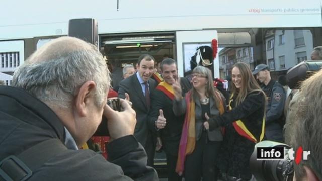 A Genève, la ligne de tram Cornavin-Onex-Bernex a été inaugurée ce samedi