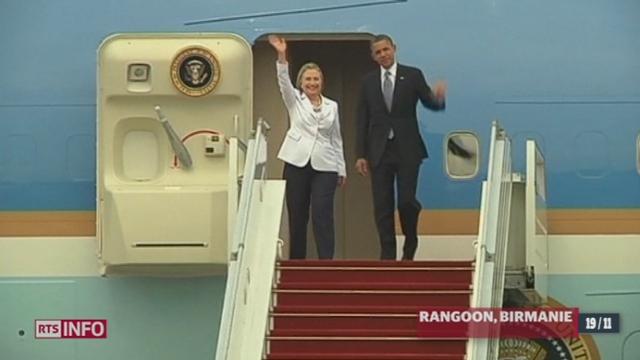 Barack Obama est le premier président américain en exercice à se rendre à Rangoon (Birmanie)