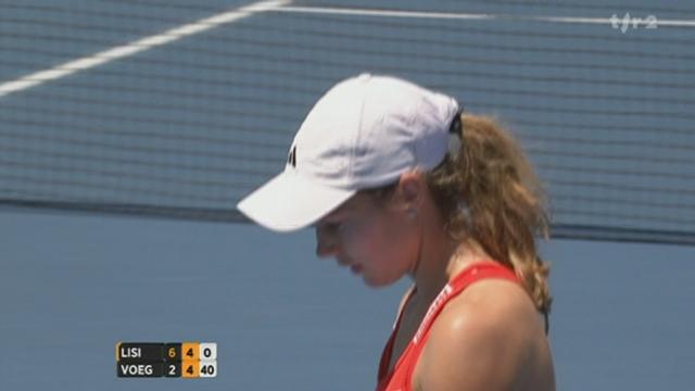Tennis / Open d'Australie (1er tour): Sabine Lisicki (ALL) - Stefanie Vögele (SUI). 2e manche: le plus beau point du match à 4-4 0-30