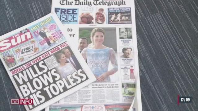 Grande-Bretagne: les photos volées de la princesse Kate seins nus provoquent un véritable scandale