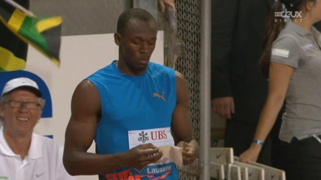 Meeting Ligue de Diamant à Lausanne. 200 m messieurs: Usain Bolt (JAM) établit un nouveau record du meeting en 19''58