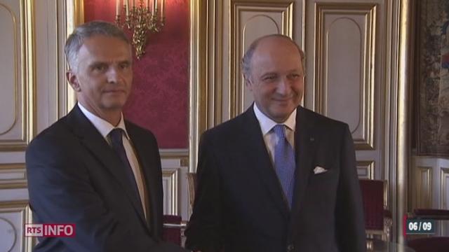 Le Conseiller fédéral Didier Burkhalter a rencontré le chef de la diplomatie française Laurent Fabius