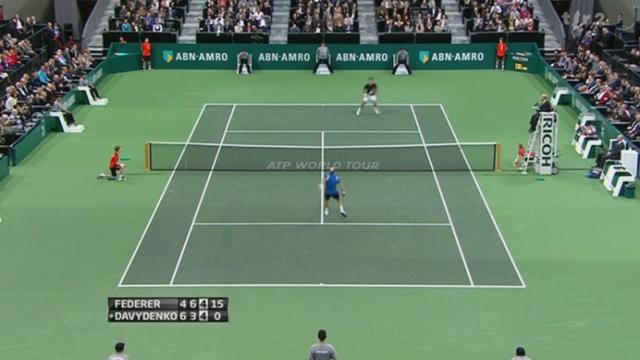 Tennis / ATP Rotterdam (1/2): Roger Federer s'est qualifié face à Nikolay Davydenko pour la finale en trois sets (4-6 6-3 6-4)