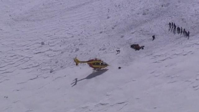 Images des opérations de secours au Mont-Blanc