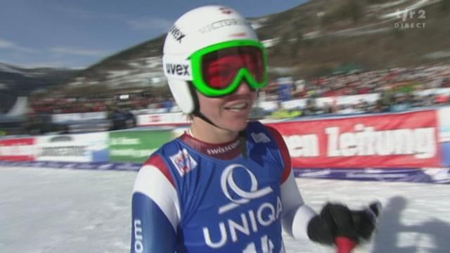 Ski alpin / descente de Bad Kleinkirchheim/AUT: Fabienne Suter prend la tête provisoirement avec son dossard no 14