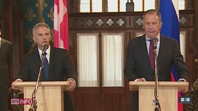 Didier Burkhalter, chef de la diplomatie helvétique, a rencontré son homologue russe Sergueï Lavrov à Moscou