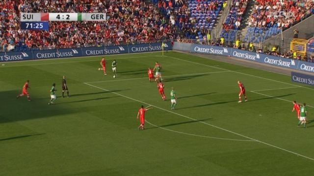 Match amical / Suisse-Allemagne (4-3) : Et une nouvelle fois, les Allemands redeviennent menaçant en réduisant le score à 4-3