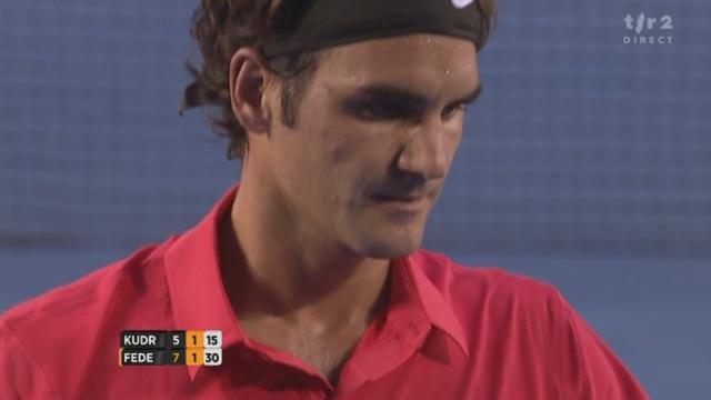 Tennis / Open d'Australie (1er tour): Kudryavtsev (RUS) - Federer (SUI). 2e manche. Le Suisse s'en tire à bon compte pour mener 2-1