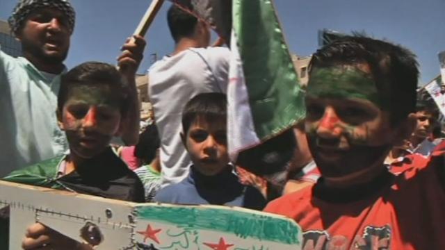 Séquence choisies - des enfants syriens manifestent