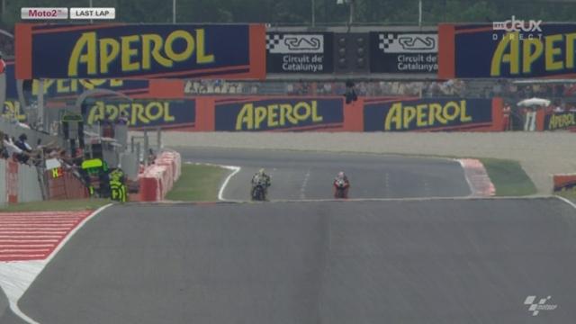 Moto2. Dernier tour: lutte incroyable entre Lüthi et Iannone pour la gagne. Aegerter 7e, Krummenacher 8e!