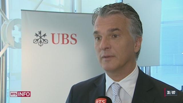 L'UBS dévoile ses chiffres pour le second trimestre avec un bénéfice moitié moins élevé que prévu à quatre cent vingt-cinq millions