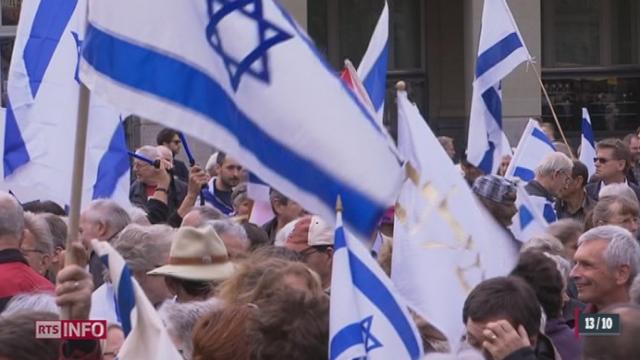 Une manifestation pro-israélienne a rassemblé un millier de personnes ce samedi à Berne