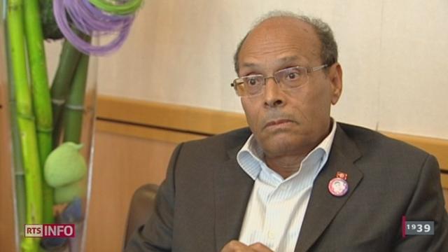 Le président tunisien Moncef Marzouki était à Genève ce jeudi pour s'exprimer sur le problème migratoire des Tunisiens qui viennent en Suisse