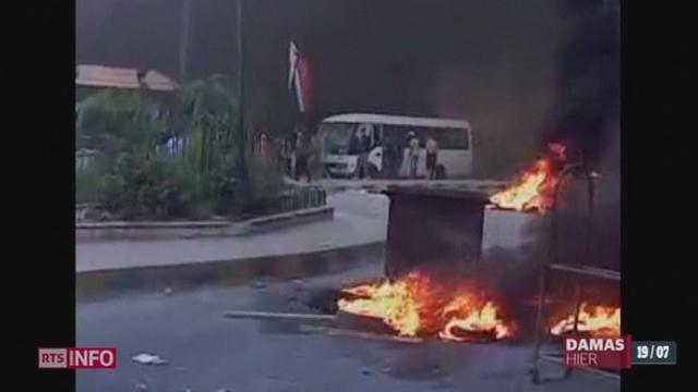 Syrie: des affrontements ont éclaté jeudi matin près du siège du gouvernement à Damas