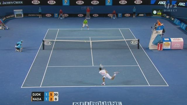 Tennis / Open d'Australie (finale messieurs): Novak Djokovic (SRB) - Rafael Nadal (ESP). Le Serbe remporte également la 3e manche par 6-2