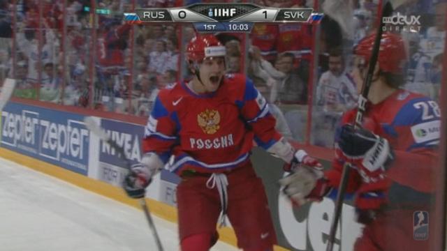 FINALE. Russie - Slovaquie. 1er tiers: les Russes égalisent par Syomin (10e/1-1).