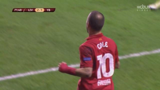 Group A. 5e j. Liverpool – YB (2-1): 72e but de Joe Cole, Liverpool reprend la main.