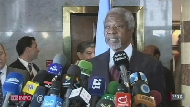 Syrie: Kofi Annan est arrivé ce lundi à Damas où il rencontrera le président Bachar al-Assad mardi