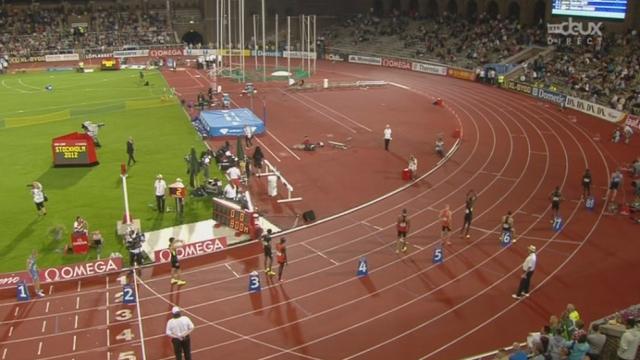 Meeting Ligue de Diamant de Stockholm. 800 m messieurs: le grand espoir Mohammed Aman (Ethiopie/18 ans) bat le champion olympique du 1500 m,  Makhloufi (ALG), dans l'excellent chrono de  1'43''56