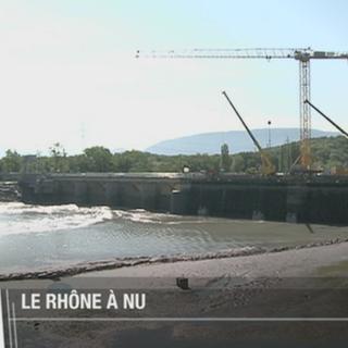 GE: la vidange du barrage de Verbois met le Rhône à nu depuis samedi dernier