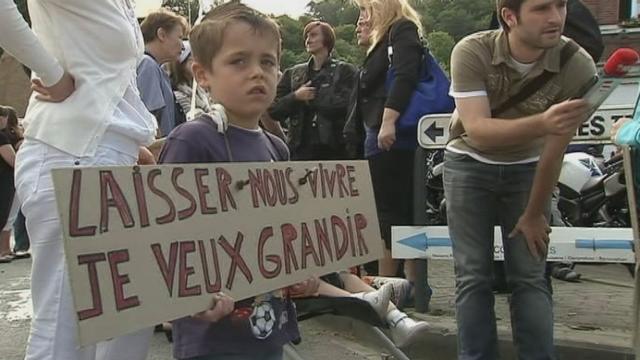 Manif contre l'ex-femme de Dutroux récemment libérée