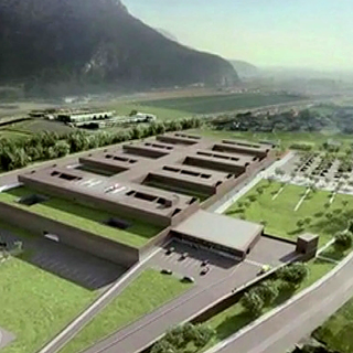 Images de synthèse du futur hôpital Riviera-Chablais. [RTS]