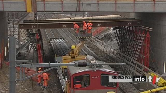 VS : depuis jeudi après-midi, le trafic ferroviaire est totalement interrompu sur les deux voies entre Sion et Martigny