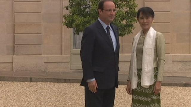 Aung San Suu Kyi rencontre François Hollande