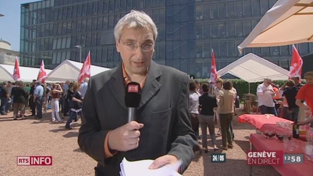 Grillade de soutien pour les licenciés de Merck Serono: les explications Joël Boissard, en directe de l'usine Merck Serono